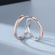 925 Silver Twin Knot Couple Rings - Men & Women
