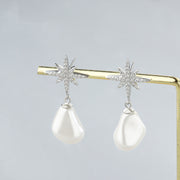 Sterling Silver Baroque Pearl Earrings For Women