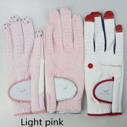 Atmungsaktive PU-Golf-Fingerlose Handschuhe