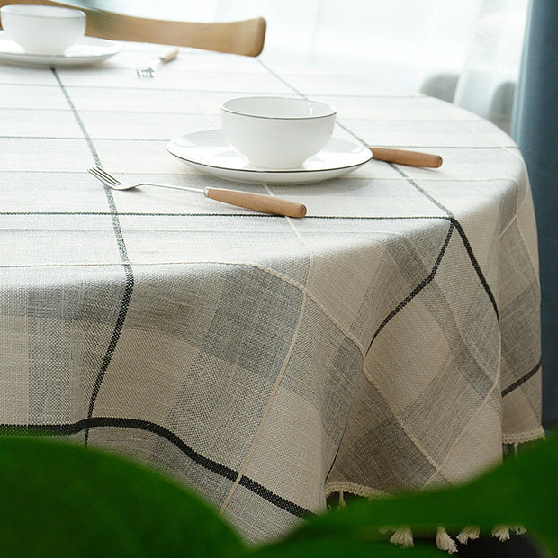 Elegant Round Tablecloth for Home Dining - 70-inch