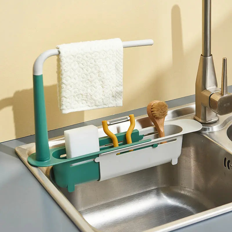 Telescopic Sink Rack & Drain Basket