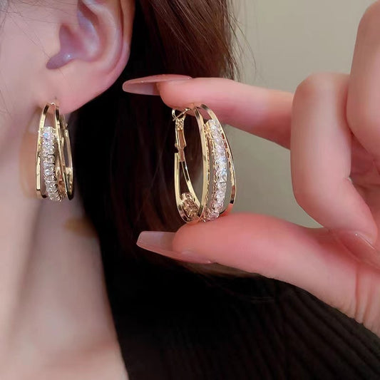 Boucles d'oreilles créoles en argent 925 - Glam de haute qualité