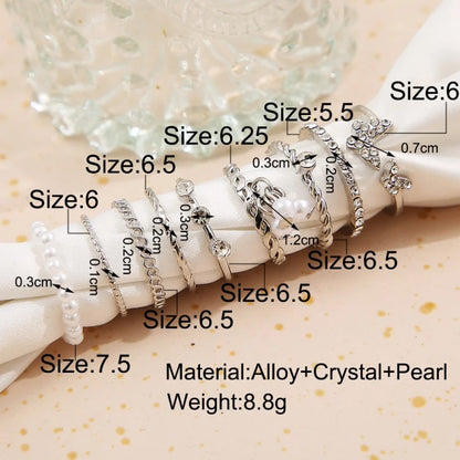 butterfly ring, open ring, double butterfly ring, zircon ring, double ring, women's butterfly ring