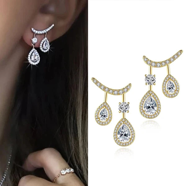 drop earrings, earrings women, cubic zirconia drop earrings, drop earrings for women, cubic zirconia earrings, zirconia drop earrings, cz drop earrings, drop earrings women