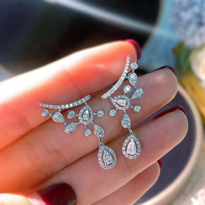drop earrings, earrings women, cubic zirconia drop earrings, drop earrings for women, cubic zirconia earrings, zirconia drop earrings, cz drop earrings, drop earrings women
