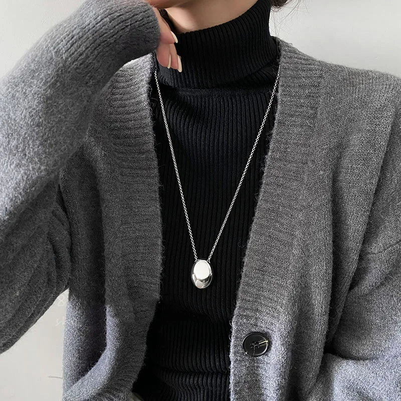drop pendant necklace, drop necklaces, drop pendant, oval pendant necklace, oval pendant, water drop necklace, pendant necklaces, womens necklaces, women necklaces, stainless steel pendant, women's pendant necklace, stainless steel necklaces