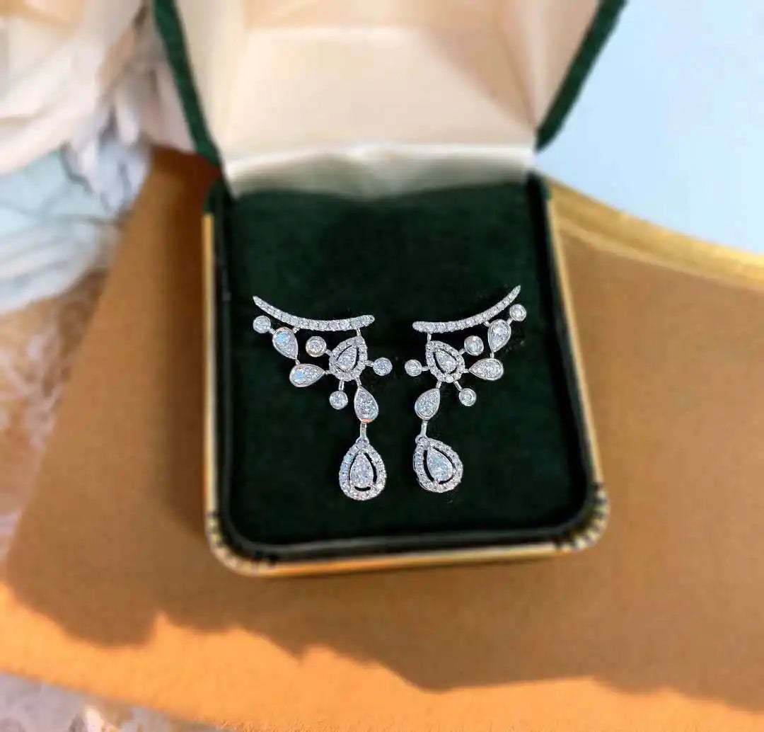 drop earrings, earrings women, cubic zirconia drop earrings, drop earrings for women, cubic zirconia earrings, zirconia drop earrings, cz drop earrings, drop earrings women