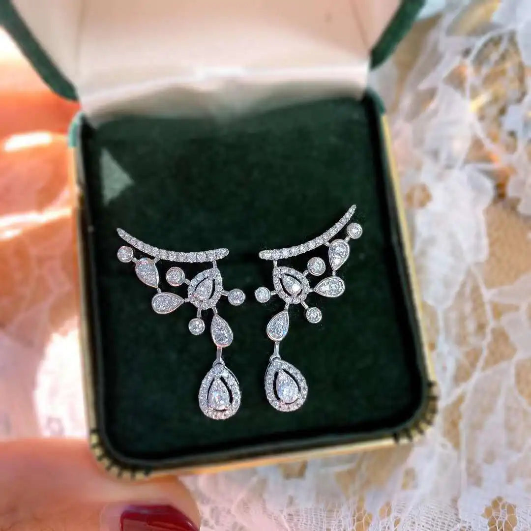 drop earrings, earrings women, cubic zirconia drop earrings, drop earrings for women, cubic zirconia earrings, zirconia drop earrings, cz drop earrings, drop earrings women