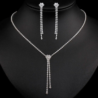 rhinestone necklace, necklace women, earrings women, jewelry set for women, rhinestone jewelry, necklace and earrings set, necklace set for women, earrings necklace set, chain earrings