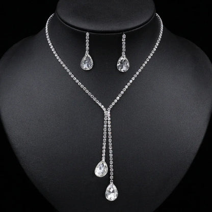 rhinestone necklace, necklace women, earrings women, jewelry set for women, rhinestone jewelry, necklace and earrings set, necklace set for women, earrings necklace set, chain earrings