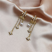 Star Three - Layer Tassel Earrings For Korean Women