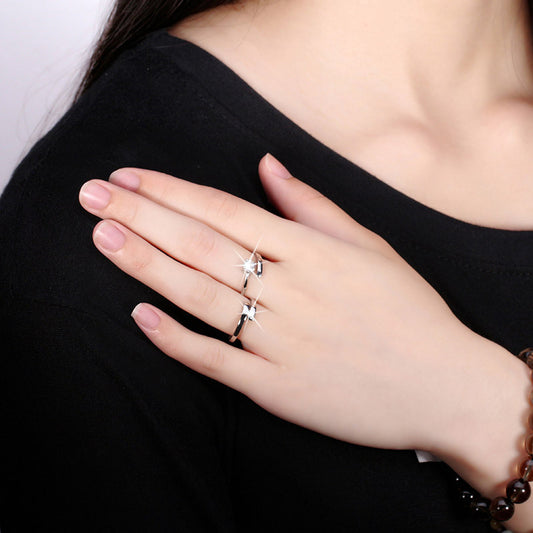 Mode Persönlichkeit Sterling Silber Paar Ringe