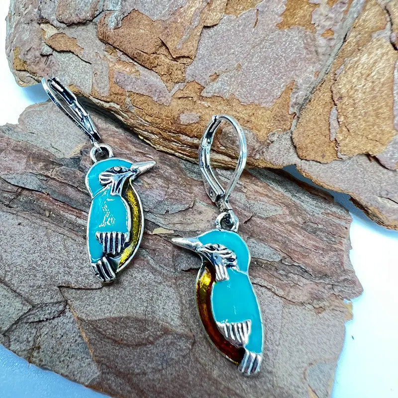 Elegant Turquoise Bird Earrings