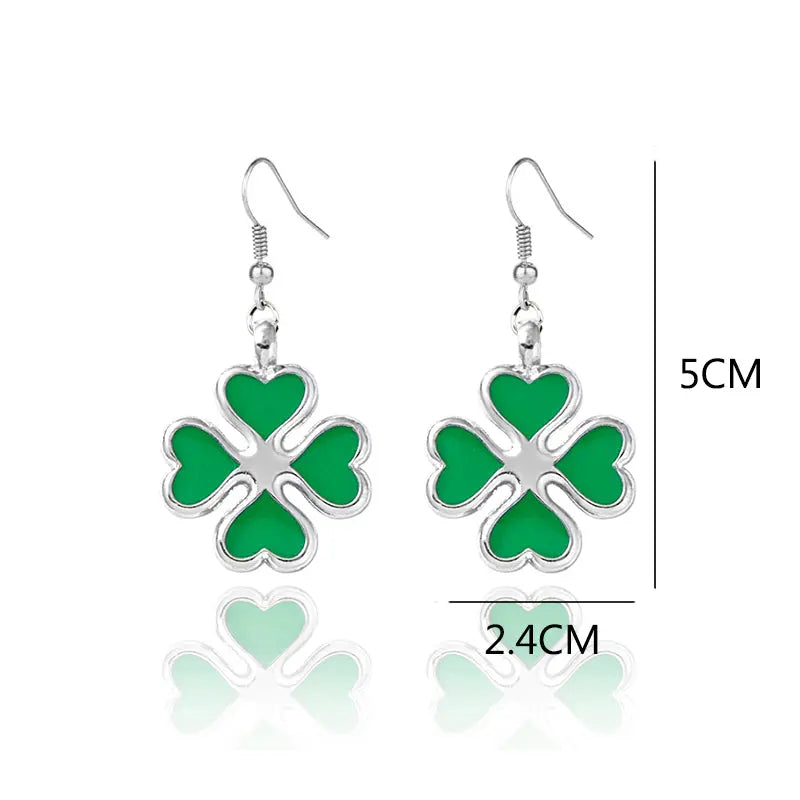 Lucky Clover Pendant Earrings 🍀