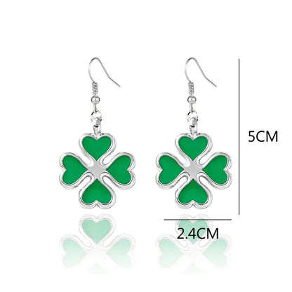 Lucky Clover Pendant Earrings 🍀