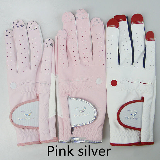 Breathable PU Golf Fingerless Gloves