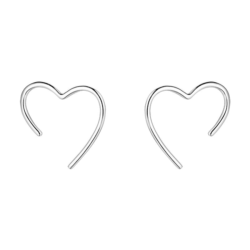 925 Sterling Silver Love Stud Earrings