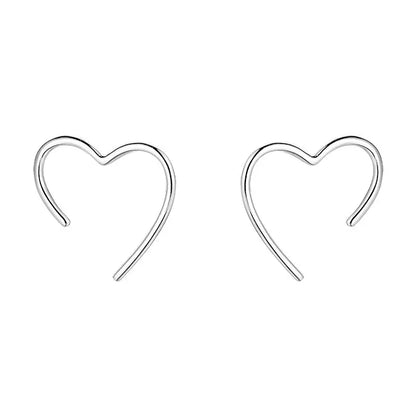 925 Sterling Silver Love Stud Earrings