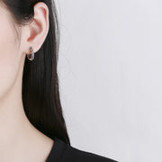 Colorful Striped Earrings: Sterling Silver Elegance