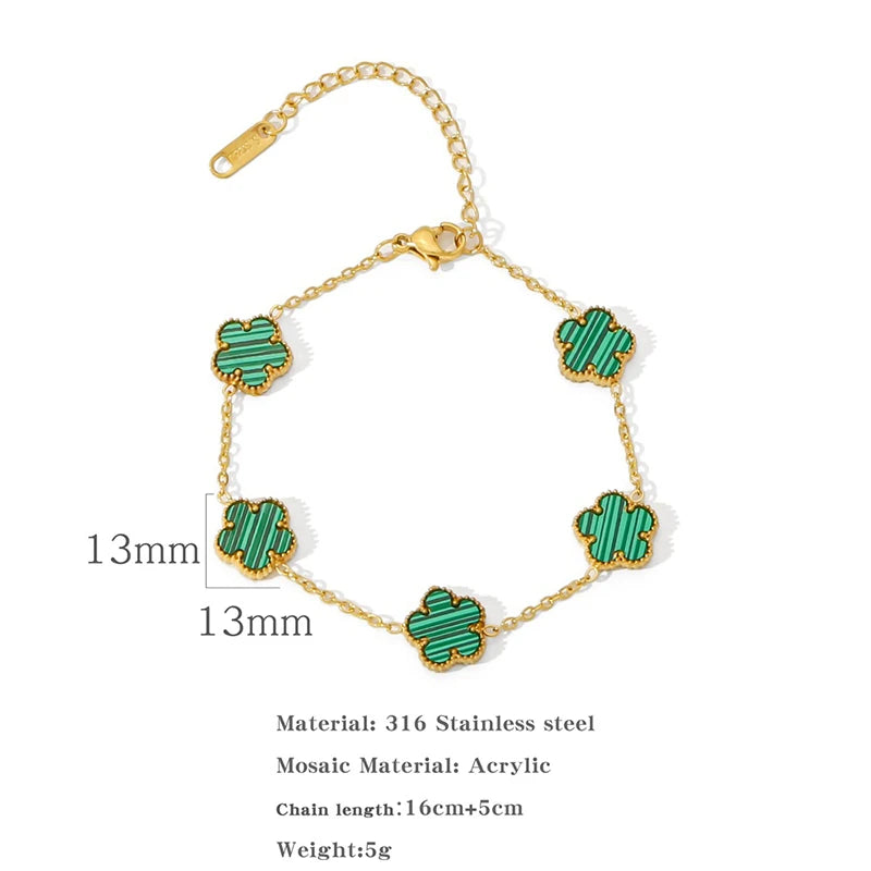 flower necklace, necklace gold, gold plated necklace, necklace pendant, pendant gold, double necklace, clover necklace, flower pendant, clover pendant necklace, gold flower necklace