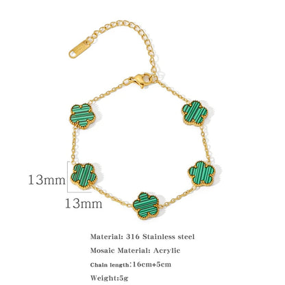 flower necklace, necklace gold, gold plated necklace, necklace pendant, pendant gold, double necklace, clover necklace, flower pendant, clover pendant necklace, gold flower necklace