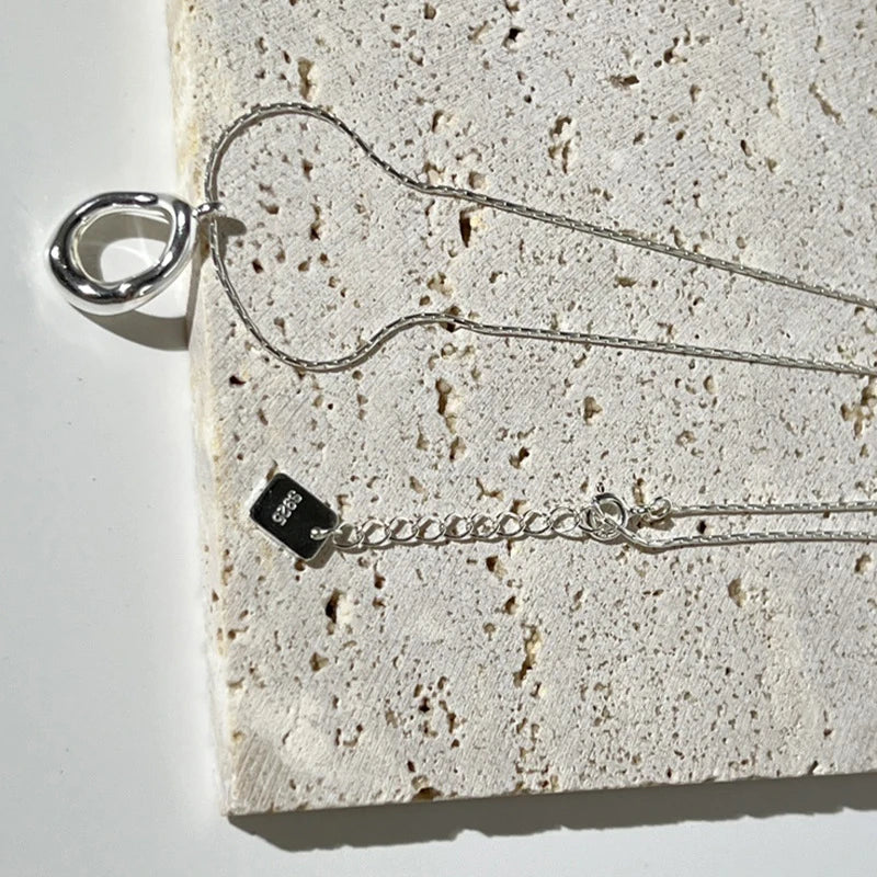 geometric necklace, water drop necklace, drop necklace, geometric jewelry, water necklace