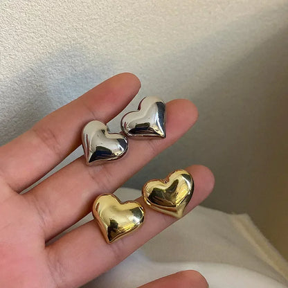 stud earrings, earrings gold, earrings women, gold heart, stud earrings gold, heart shaped earrings