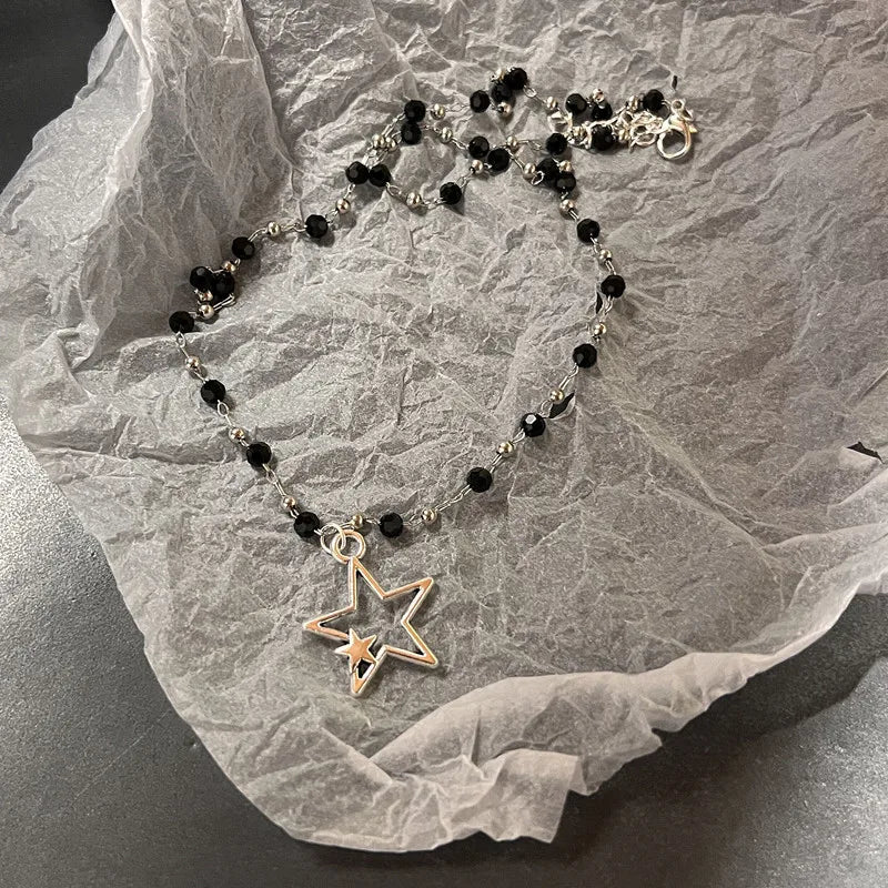 rope necklace, star pendant, necklace pendant, star pendant necklace, leather rope, leather necklace, leather rope necklace, star necklace, necklace jewelry, rope chain necklace