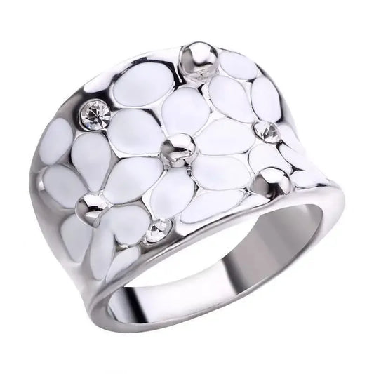 zircon ring, lily ring, rose rings, flower ring, ring rose, rose flower ring, ring women, lily flower ring, cocktail ring