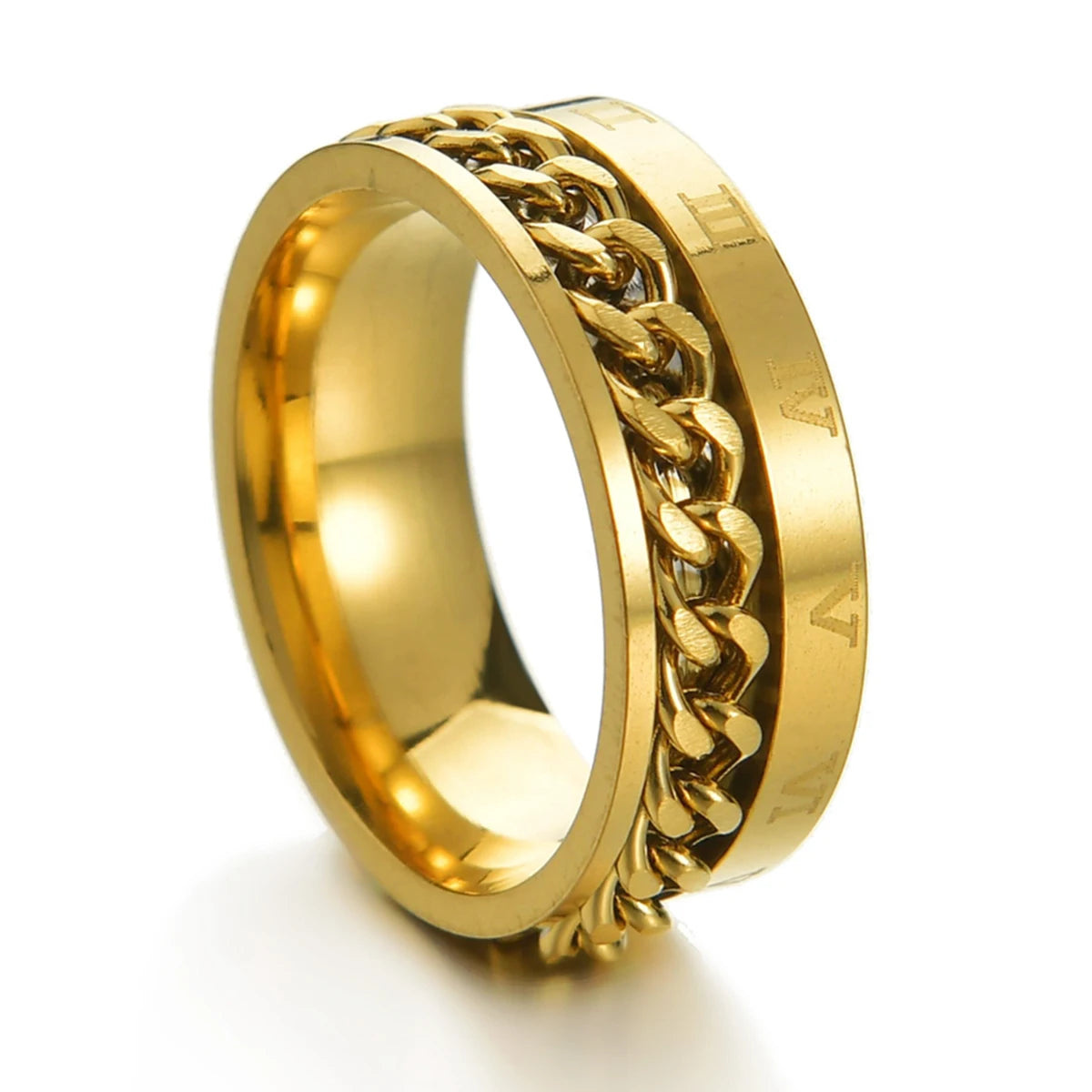 spinner ring, mens spinner ring, mens ring, fidget spinner ring, stainless steel rings, roman numerals ring, mens black rings, stainless steel spinner ring, stainless ring, mens fidget ring, stainless steel mens rings, black ring, men bands