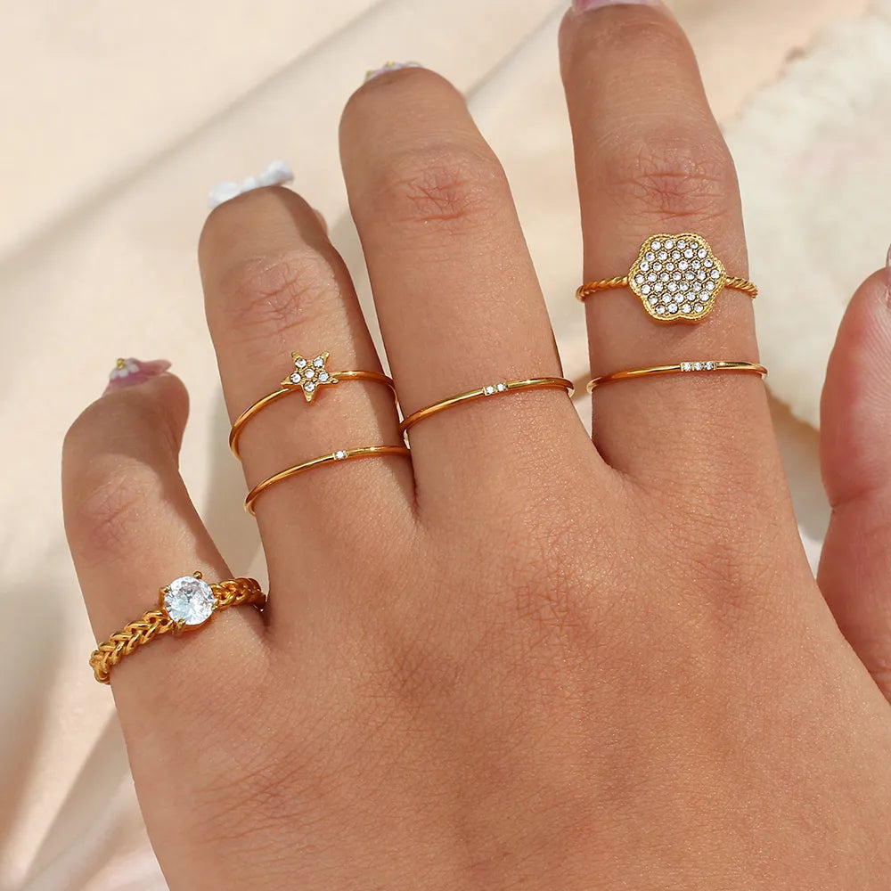 rings gold, rings women, gold plated rings, minimalist rings, gold plated rings for women, minimalist gold rings, gold bands for women, zircon rings, ring bands