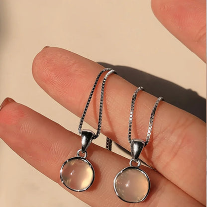 pendant necklace, moonstone pendant, necklace women, women's pendant necklace, moonstone necklace, moonstone pendant necklace, white necklace