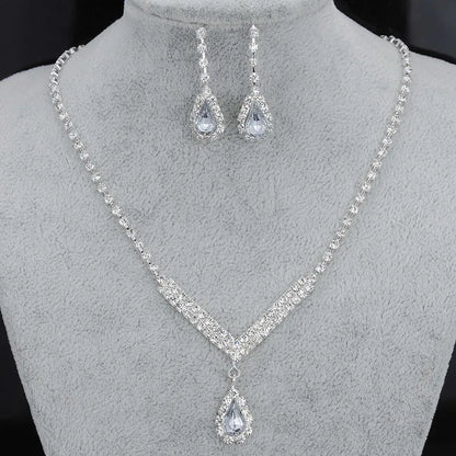 rhinestone necklace, necklace women, earrings women, jewelry set for women, rhinestone jewelry, necklace and earrings set, necklace set for women, earrings necklace set, chain earrings