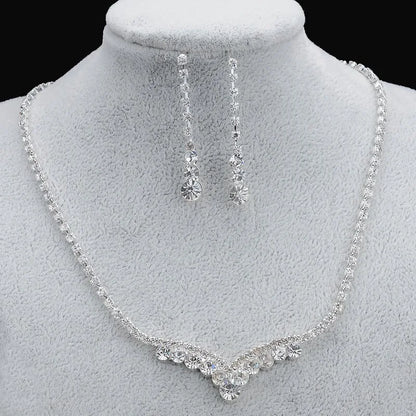 rhinestone necklace, necklace women, earrings women, jewelry set for women, rhinestone jewelry, necklace and earrings set, necklace set for women, earrings necklace set, chain earrings