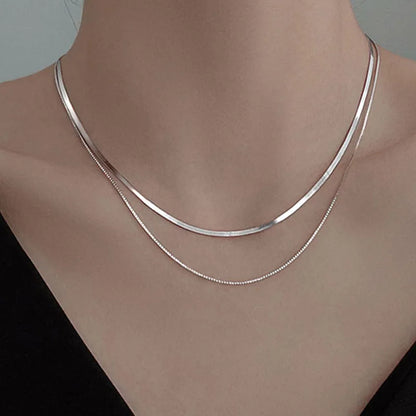 necklace chain, box chain, box chain necklace, necklace silver, 925 silver necklace, snake necklace, silver box chain