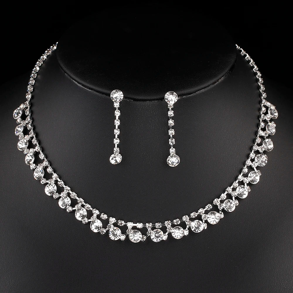 rhinestone necklace, necklace women, earrings women, jewelry set for women, rhinestone jewelry, necklace and earrings set, necklace set for women, earrings necklace set, chain earrings