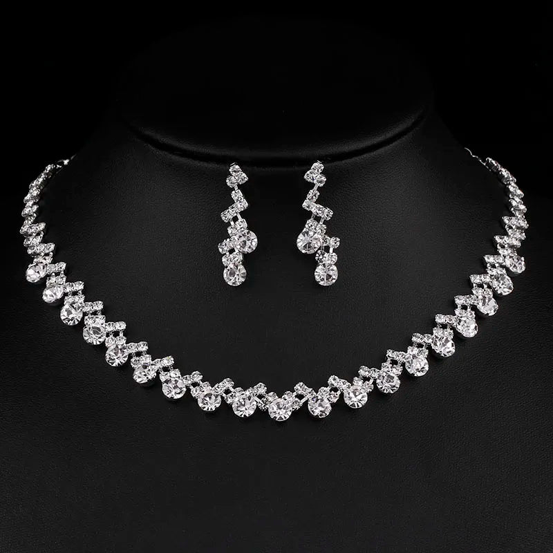 rhinestone necklace, necklace women, earrings women, jewelry set for women, rhinestone jewelry, necklace and earrings set, necklace set for women, earrings necklace set, chain earrings