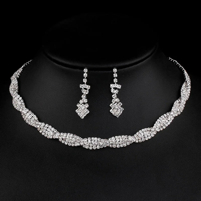 rhinestone necklace, necklace women, earrings women, jewelry set for women, rhinestone jewelry, necklace and earrings set, necklace set for women, earrings necklace set, chain earrings