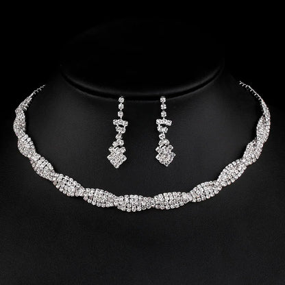 rhinestone necklace, necklace women, earrings women, jewelry set for women, rhinestone jewelry, necklace and earrings set, necklace set for women, earrings necklace set, chain earrings