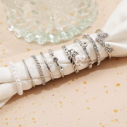 butterfly ring, open ring, double butterfly ring, zircon ring, double ring, women's butterfly ring