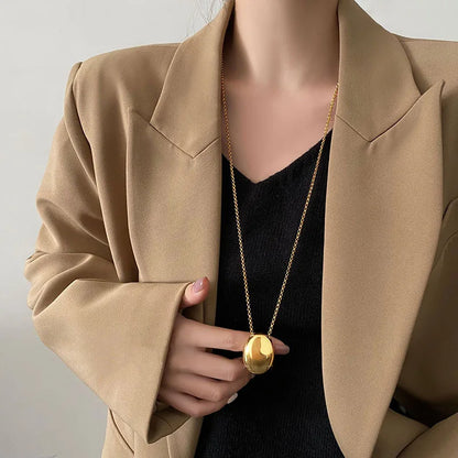 drop pendant necklace, drop necklaces, drop pendant, oval pendant necklace