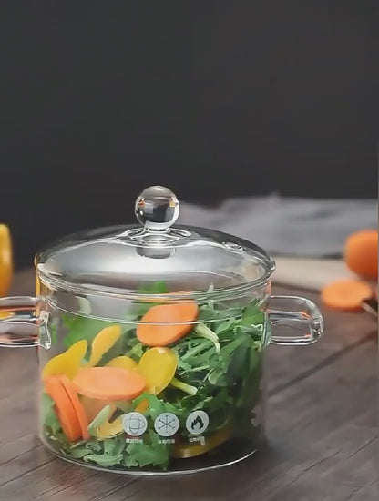 1.5L Glass Cooking Pot-High Capacity