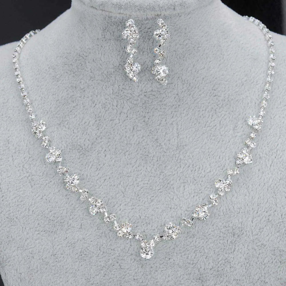 rhinestone necklace, necklace women, earrings women, jewelry set for women, rhinestone jewelry, necklace and earrings set, necklace set for women, earrings necklace set, chain earrings