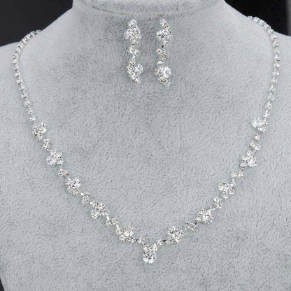 rhinestone necklace, necklace women, earrings women, jewelry set for women, rhinestone jewelry, necklace and earrings set, necklace set for women, earrings necklace set, chain earrings
