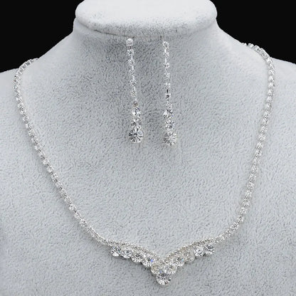 rhinestone necklace, necklace women, earrings women, jewelry set for women, rhinestone jewelry, necklace and earrings set, necklace set for women, earrings necklace set, chain earrings