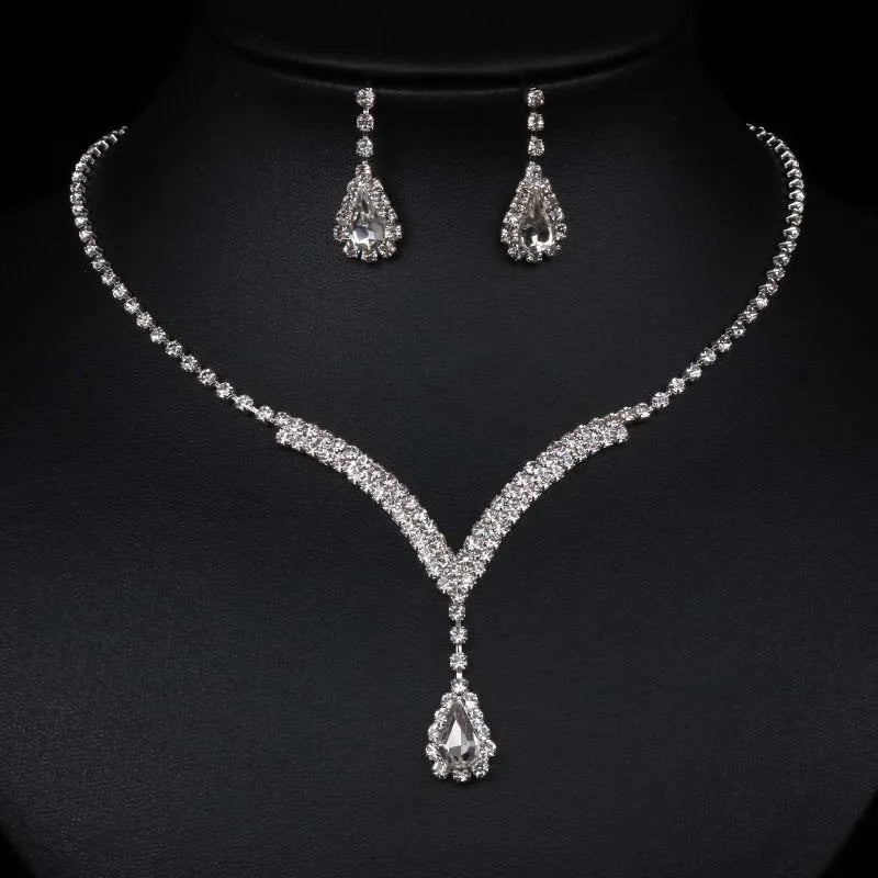 rhinestone necklace, necklace women, earrings women, jewelry set for women, rhinestone jewelry, necklace and earrings set, necklace set for women, earrings necklace set, chain earrings