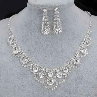 rhinestone necklace, necklace women, earrings women, jewelry set for women, rhinestone jewelry, necklace and earrings set, necklace set for women, earrings necklace set, chain earrings