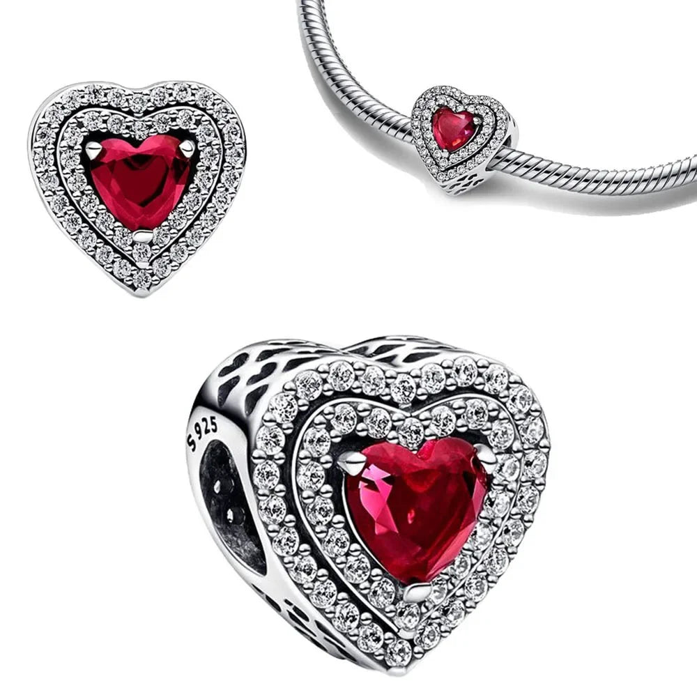 ring women, bracelet women, bracelet charm, red bracelet, bracelet ring, charm ring, heart bracelet, red heart ring, 925 silver ring, sterling ring, 925 ring, red ring