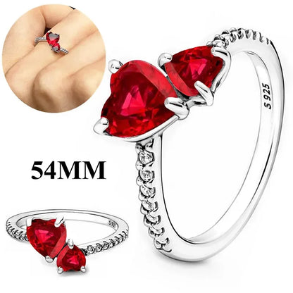 ring women, bracelet women, bracelet charm, red bracelet, bracelet ring, charm ring, heart bracelet, red heart ring, 925 silver ring, sterling ring, 925 ring, red ring