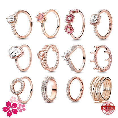 rose gold rings, rose rings, rings for women gold, rose gold rings for women, 925 rings, 925 sterling silver rings, sterling rings, rings for women silver, rose gold bands